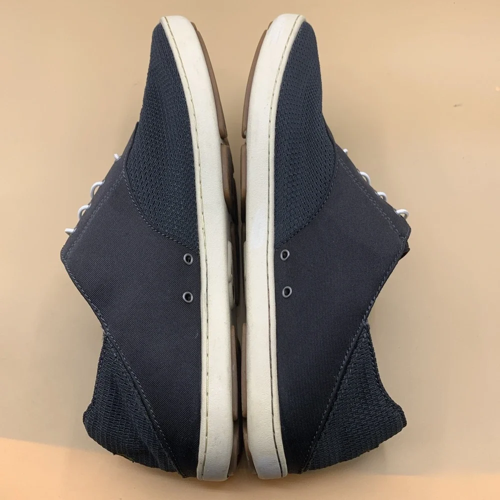 OluKai Nohea Moku No Tie Boat Shoe Men's Sz 12 Blue Slip On Convertible Sneaker